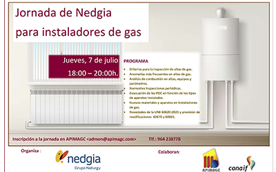 Jornadas técnicas de Nedgia para instaladores de gas. Próximas convocatorias en Madrid, Valencia y Castellón