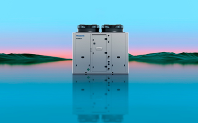 Panasonic presenta las nuevas bombas de calor reversibles ECOi-W AQUA-G BLUE, con capacidad de 50-80 kW y con refrigerante natural R290